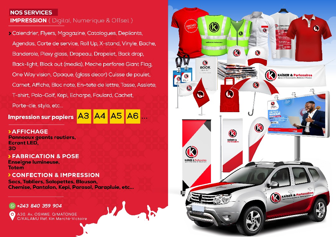 Affiche des services d'impression en promotion